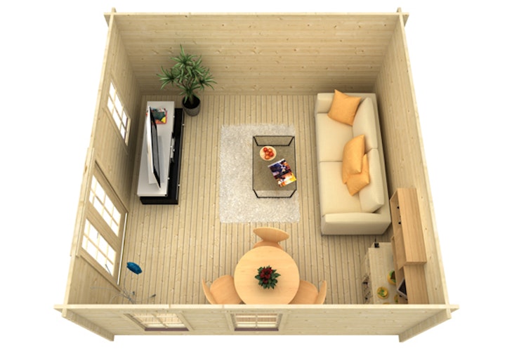 Skan Holz 45 mm Blockbohlenhaus Bern 1