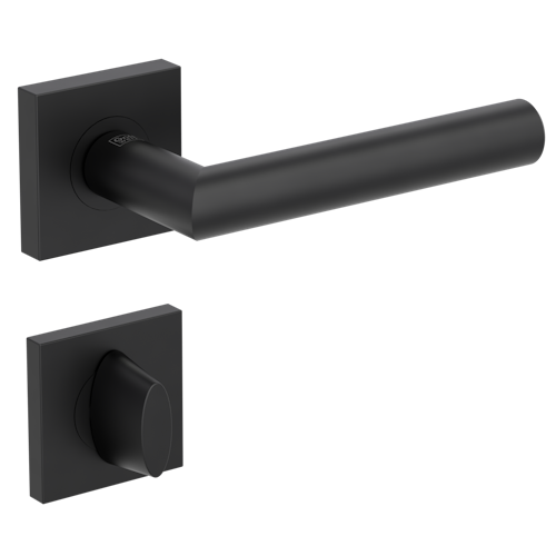 Griffwerk LUCIA PROFESSIONAL PVD+ Schraubtechnik GK3 Rosetten eckig WC Graphitschwarz PVD+