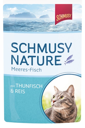 SCHMUSY Nature Meeres-Fisch 100g Frischebeutel Katzennassfutter