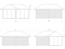 Vorschaubild Palmako Pavillon Bianca 24,9 m² Set 214 Slide - 28 mm