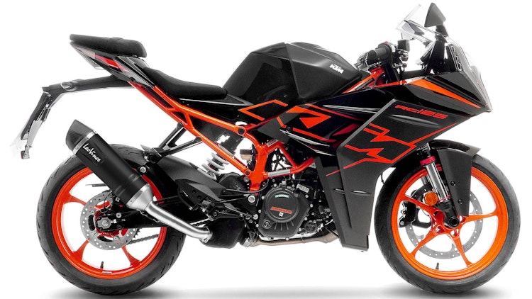 LeoVince SLIP-ON Edelstahl SBK LV ONE EVO Schwarz für KTM RC 125/390 Schwarz