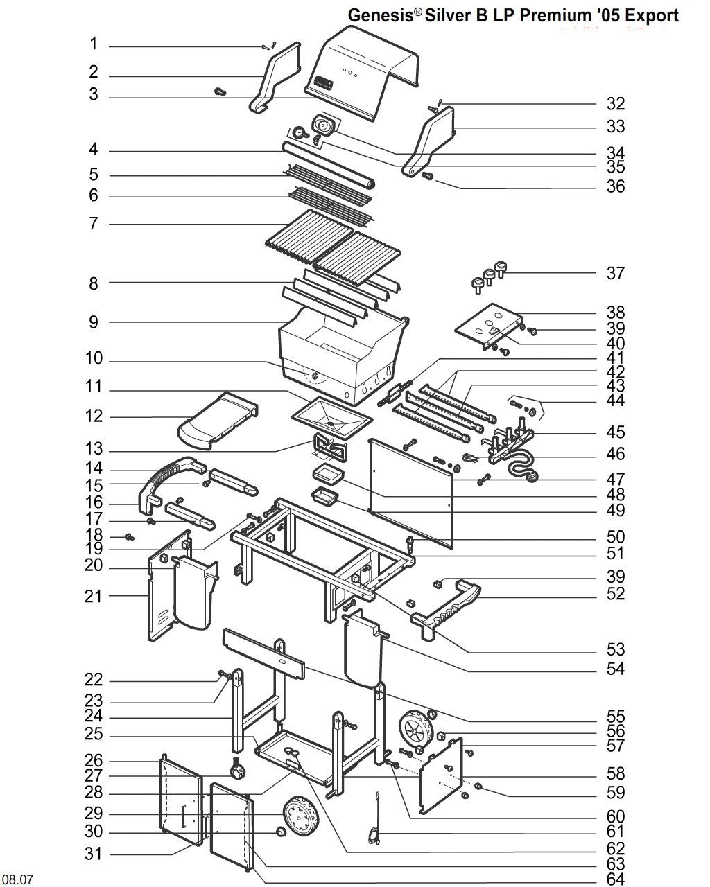 Explosionszeichnung Ersatzteile