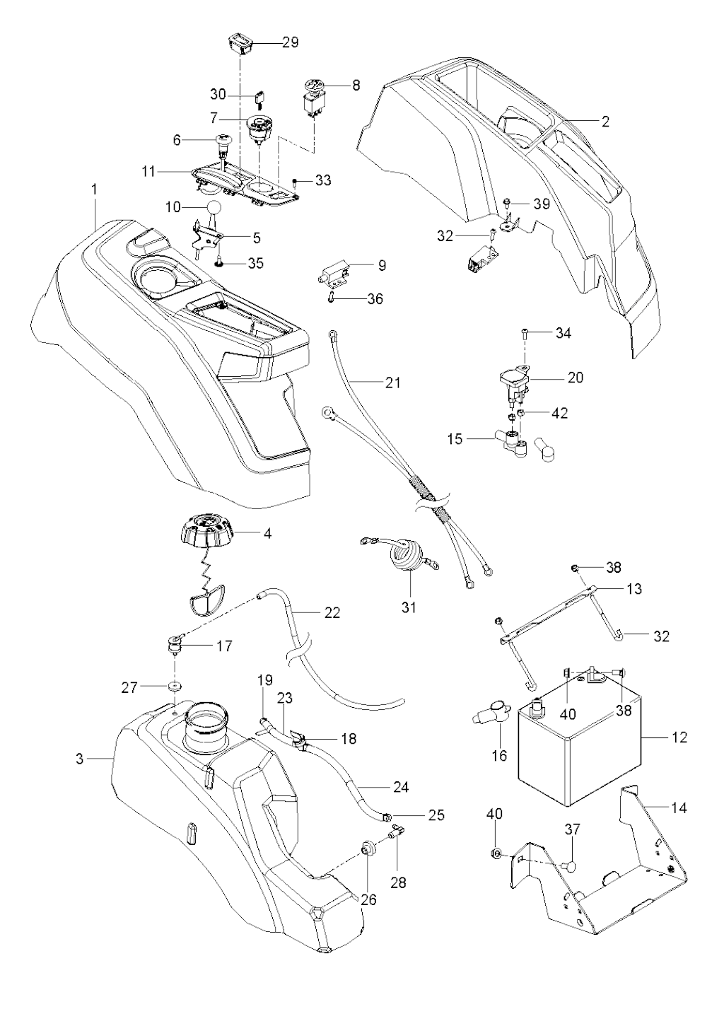 Explosionszeichnung Ersatzteile