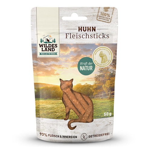 WILDES LAND Katze Fleischsticks Katzensnack