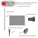 Vorschaubild Noor Standpfosten für Seitenmarkise Exklusiv