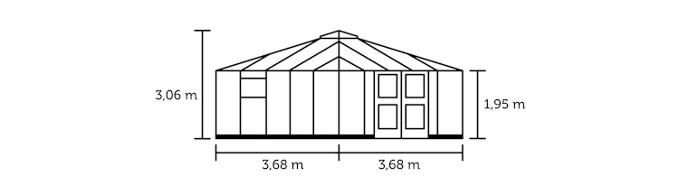 Juliana Gewächshaus Oase - 13,5 m²