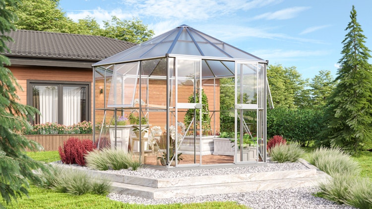 Vitavia Gewächshaus Juno/Hera 9000 inkl. 3 Seitenfenstern - 9,0 m²