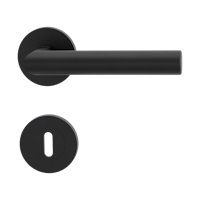 Griffwerk LUCIA PROFESSIONAL PVD+ Schraubtechnik GK3 Rosetten rund Buntbart Graphitschwarz PVD+