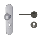 Vorschaubild Griffwerk TITANO Kombi SB_882 ES1 (S2) -Edelstahl matt Kombi-Schutzbeschlag -Knopf/Drücker -mit Griff DESM LEAF LIGHT -KGR -rund -L -ZA, 72mm -TS 38-50