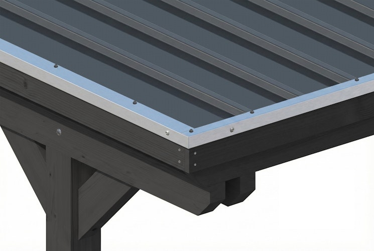Skan Holz Emsland - Flachdach Doppelcarport aus Leimholz Breite 609 cm