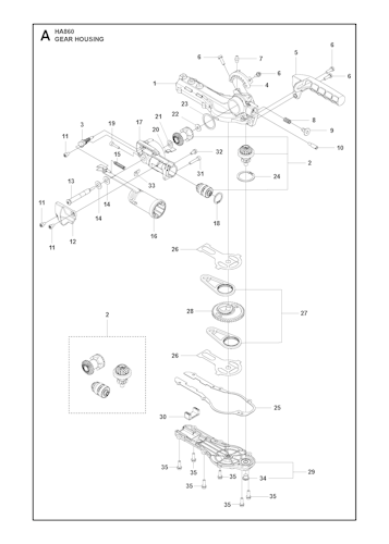Husqvarna Zubehör und Werkzeuge 596316601 Heckenscherenvorsatz HA860
