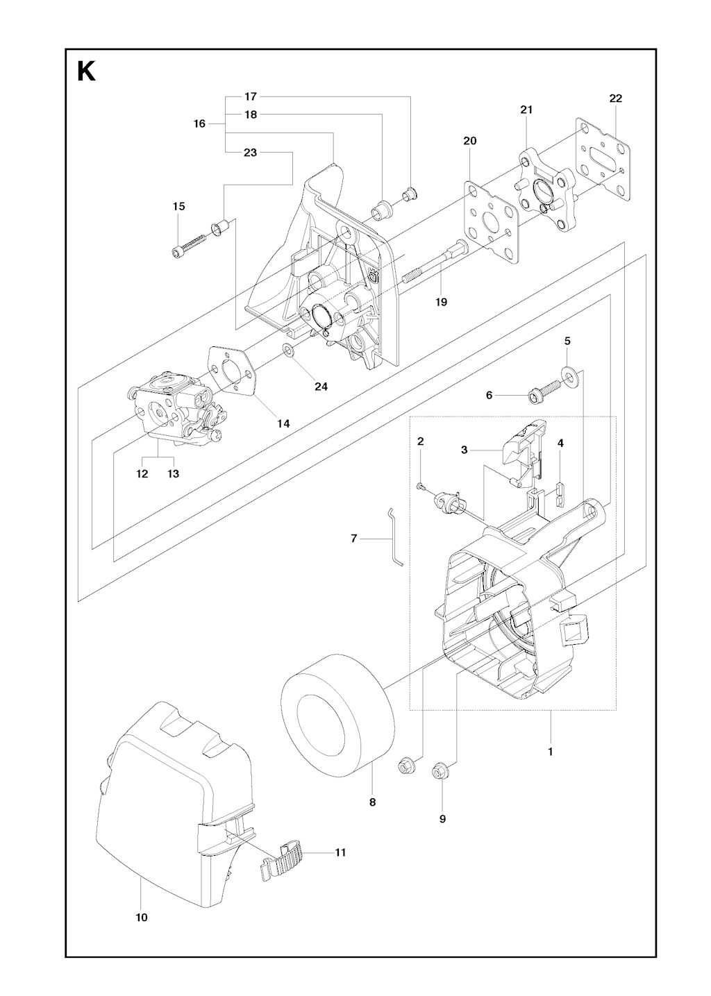 Explosionszeichnung Ersatzteile