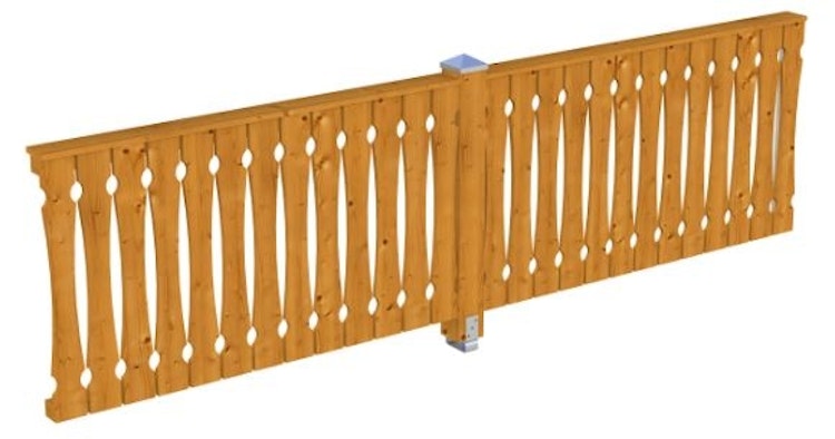 Skan Holz Seitenwand Balkonschalung für Terrassenüberdachung Leimholz + Venezia