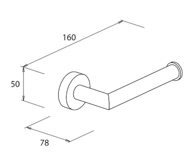 Bravat WC-Papierhalter ohne Deckel Varuna, chrom