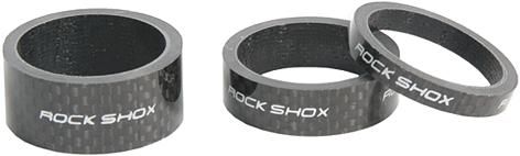 RockShox Spacer-Set Carbon 1 1/8 Zoll schwarz 5, 10 und 15 mm