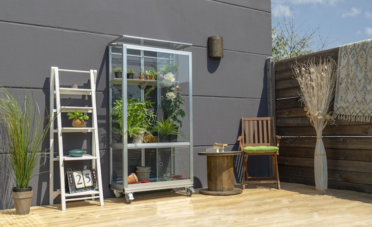 Vitavia Balkongewächshaus Stad inkl. Rollfundament - 0,35 m²