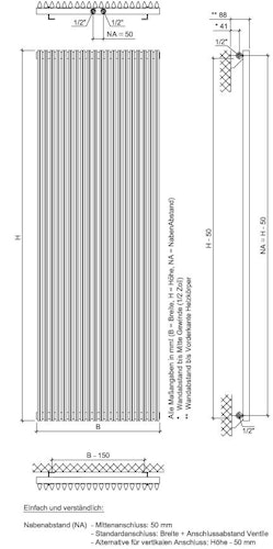 Ximax Raumheizkörper TRITON weiß
