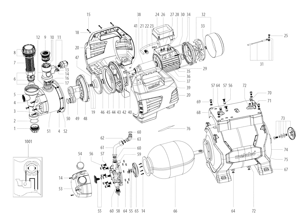 Explosionszeichnung Ersatzteile