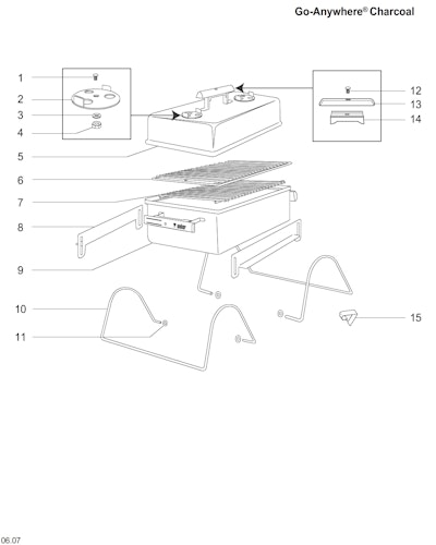 Weber Charcoal Go-Anywhere (Prior to 2000 Model Year)
