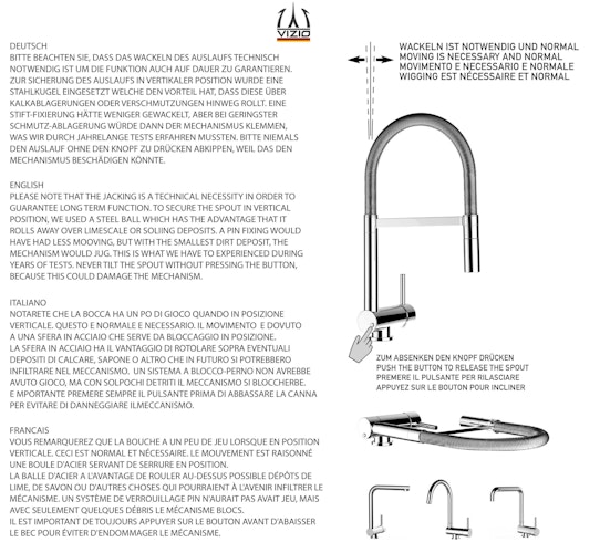 Wasserhahn Vorfenster Küchenarmatur, Umklappbar 4,5 CM, mit 360° schwenkbarem N-Auslauf, Verchromt