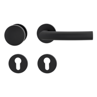 Griffwerk Wechselgarnitur VAYA 178 LORITA fast2fix Fast2Fix GK3 Rosetten rund Knopf R2 Graphitschwarz R