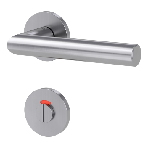 Griffwerk VAYA 128 LUCIA fast2fix Fast2Fix GK3 Rosetten rund WC rot/weiß Edelstahl matt