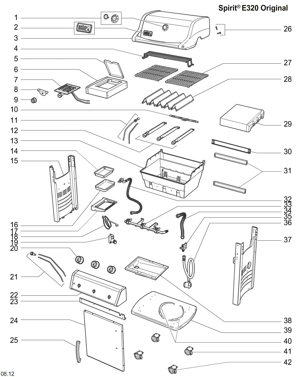 Explosionszeichnung Ersatzteile