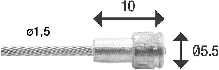 Elvedes Bremsinnenzug 19 strands slick 2000 mm silber