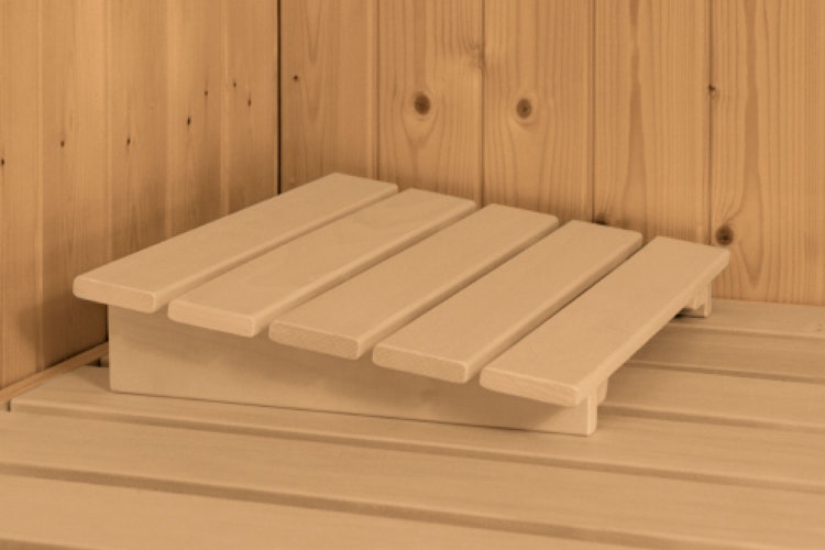 Karibu Sauna Yuma - Massivholzsauna mit Eckeinstieg 38 mm inkl. gratis Sauna-Zubehörset im Wert von 234,94 €