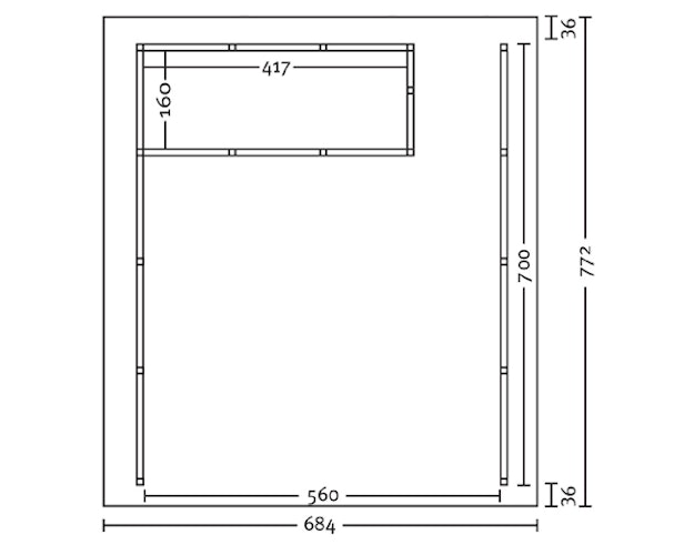 Skan Holz Schwarzwald - Satteldach Doppelcarport Breite 684 cm
