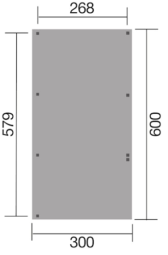 Weka Einzelcarport 606 A mit Rundbogen