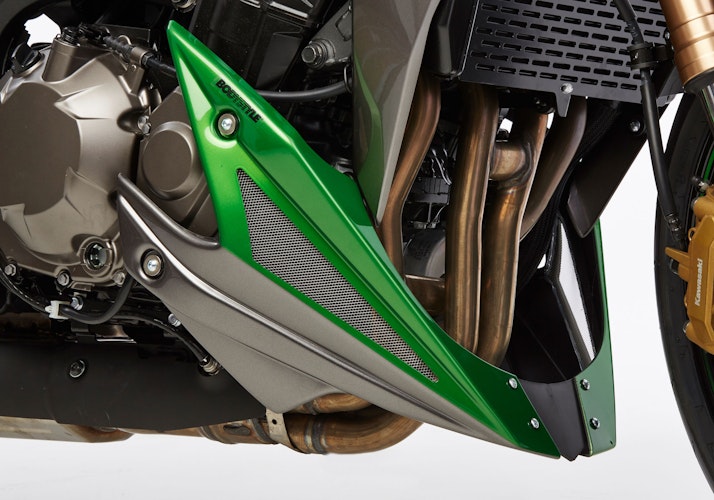 BODYSTYLE Sportsline Bugspoiler ABS Kunststoff schwarz/grau/grün für KAWASAKI Z1000 R Edition 