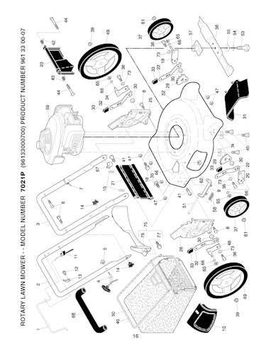 Husqvarna Rasenmäher gelegentliche Nutzung 96133000700 7021P
