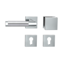 Vorschaubild Griffwerk CHRISTINA QUATTRO Klipptechnik -Edelstahl poliert/matt  Rosettengarnitur eckig -Klippt. -Knopf Square -WL -TS 40-45mm