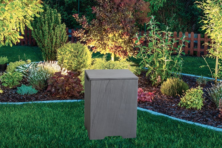 Gardenforma Abdeckung für 5kg Gasflaschen, Beton-Optik space grey Faser-Beton