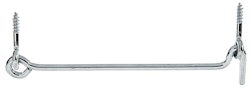 Alberts® Sturmhaken mit Öse blau verzinkt z.Einschrauben Länge 198 mm Haken ⌀6 mm 