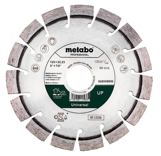 Metabo Diamanttrennscheibe 125x22,23mm"UP"Universal "professional"