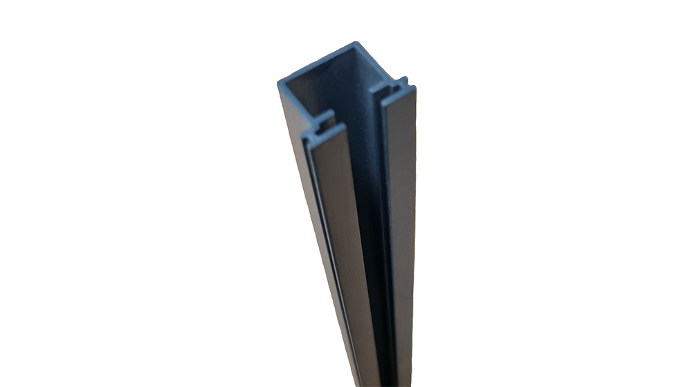Fiberdeck BOSTON Alu Pfosten Profil lose für HPL / Glass RAL7016 24x17mm L-184cm
