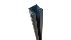 Fiberdeck BOSTON Alu Pfosten Profil lose für HPL / Glass RAL7016 24x17mm L-184cm
