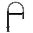 Vorschaubild Kurzversion 45 cm - 3 Wege Wasserhahn Küchenarmatur, Edelstahl Massiv mit 360° schwenkbarem Auslauf und abnehmbare 2 strahl Handbrause, PVD Schwarz Matt / Grau