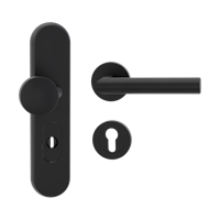 Griffwerk Kombi-Schutz-Garnitur TITANO_882 ES1 GSC 72mm Zylinderabdeckung Tür 38-50mm LUCIA PROF Graphitschwarz