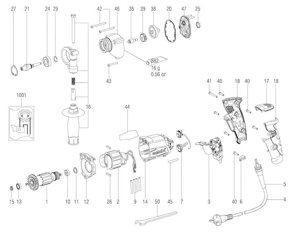Explosionszeichnung Ersatzteile