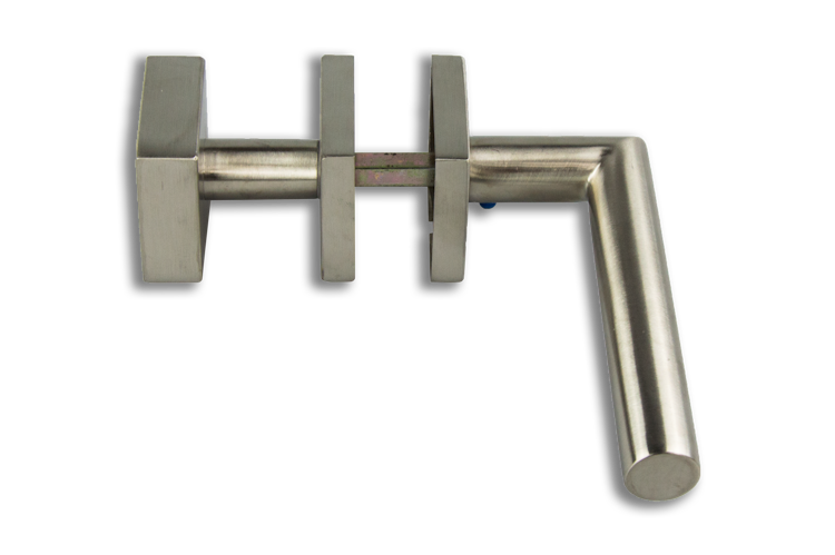 Griffwerk Wechselgarnitur LUCIA SQUARE - Edelstahl matt - Klipptechnik