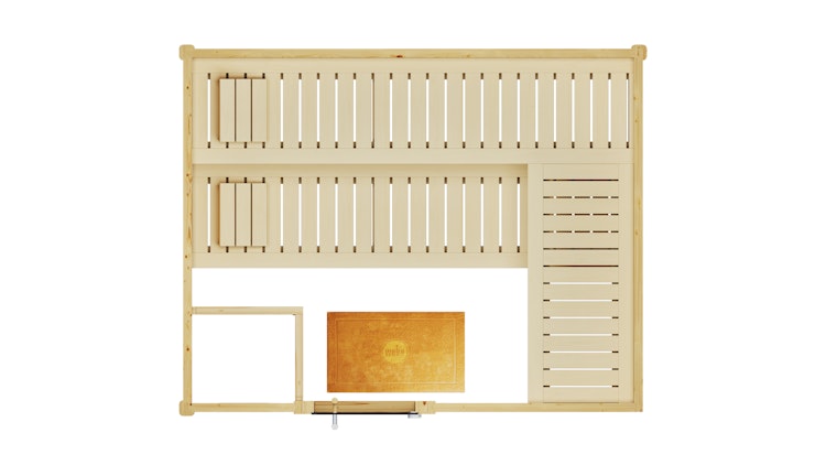 Weka Premium Massivholzsauna Bergen 3 Familiensauna - 45 mm