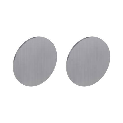 Griffwerk PIATTA -Edelstahl matt Rosettenpaar rund -Klebetechnik -Blind