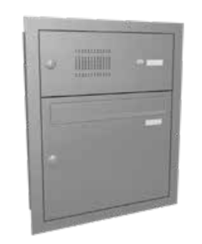 Gutta Rechteckvordach BS Plus 160 Sondermaß und Sonderfarbe inkl. Seitenteil und Briefkasten (neues Modell)