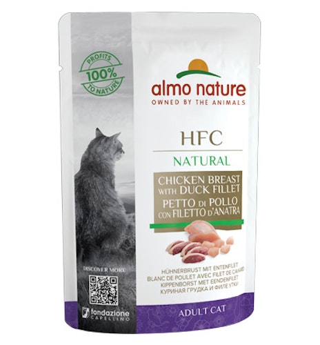 Almo Nature HFC Raw Pack 55g Beutel Katzennassfutter