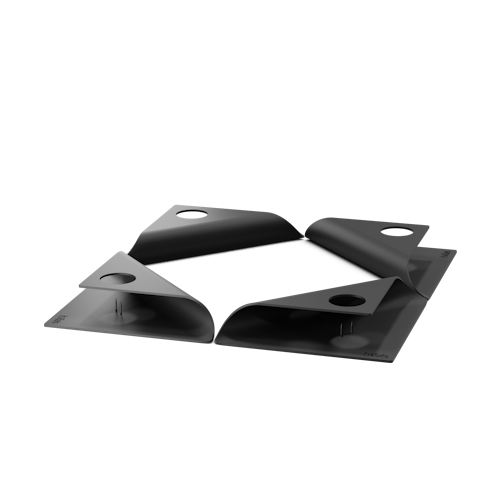 höfats Kerzenhalter-Set SQUARE CANDLE schwarz 4 Stück