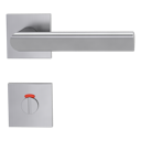 Vorschaubild Griffwerk VAYA 137 TRI fast2fix Fast2Fix GK3 Rosetten eckig WC rot/weiß Edelstahl matt