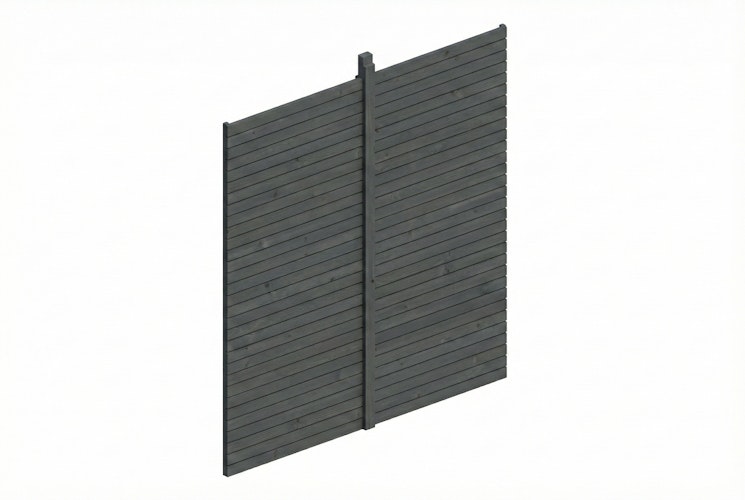Skan Holz Carport Rückwand - Profilschalung (Friesland-Serie)